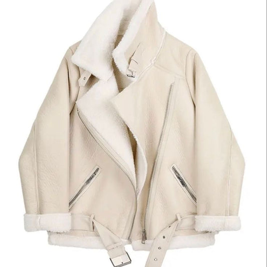 Luxe: Bej Shearling Ceket