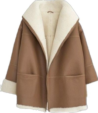 LUXE :Kahverengi Shearling Ceket